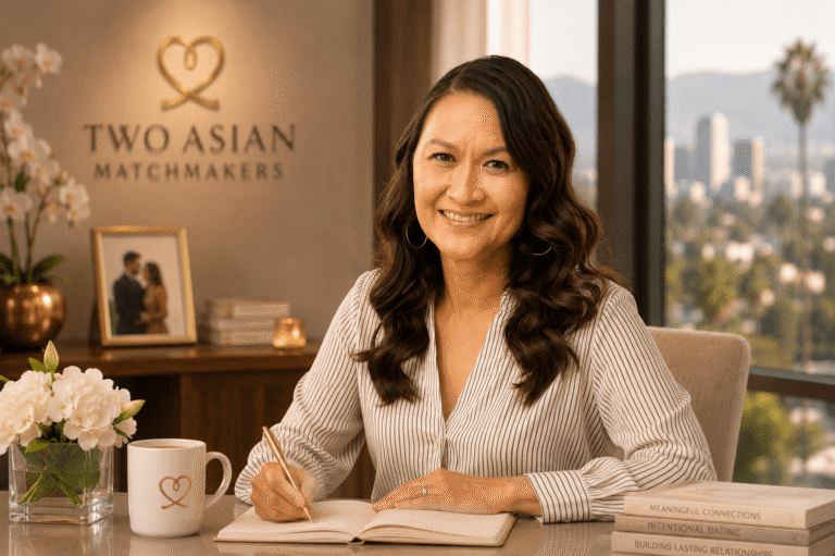 Los Angeles Asian matchmaker May Bugenhagen, founder of Two Asian Matchmakers, sharing insights on modern dating and meaningful relationships.